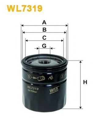 WIX FILTERS wl7319 -  Фильтр масляный двигателя